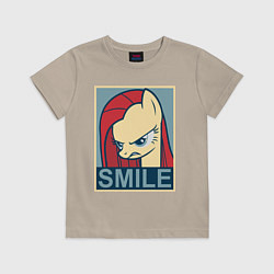Футболка хлопковая детская MLP: Smile, цвет: миндальный