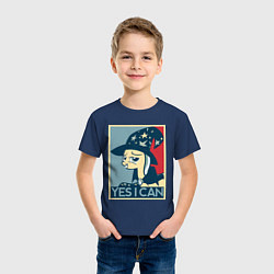 Футболка хлопковая детская MLP: Yes I Can, цвет: тёмно-синий — фото 2