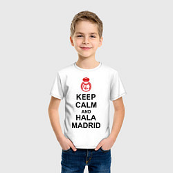 Футболка хлопковая детская Keep Calm & Hala Madrid, цвет: белый — фото 2