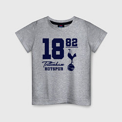 Футболка хлопковая детская FC Tottenham 1882, цвет: меланж