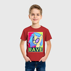 Футболка хлопковая детская DJ Pon-3 RAVE, цвет: красный — фото 2