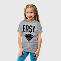 Футболка хлопковая детская Easy Diamond, цвет: меланж — фото 2