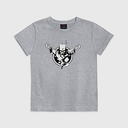 Футболка хлопковая детская Thunderdome logo, цвет: меланж