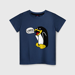 Детская футболка Пингвин: Linux