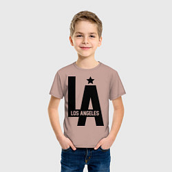 Футболка хлопковая детская Los Angeles Star, цвет: пыльно-розовый — фото 2