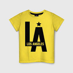 Футболка хлопковая детская Los Angeles Star, цвет: желтый