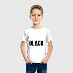 Футболка хлопковая детская BLACK, цвет: белый — фото 2