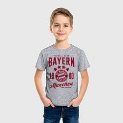 Футболка хлопковая детская Bayern Munchen 1900, цвет: меланж — фото 2