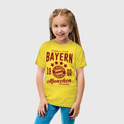 Футболка хлопковая детская Bayern Munchen 1900, цвет: желтый — фото 2