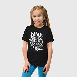 Футболка хлопковая детская Blink-182: Smile, цвет: черный — фото 2