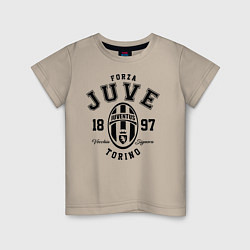 Футболка хлопковая детская Forza Juve 1897: Torino, цвет: миндальный