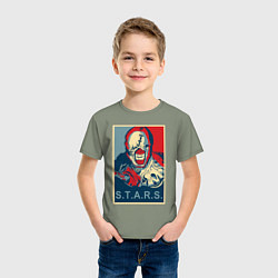 Футболка хлопковая детская STARS, цвет: авокадо — фото 2