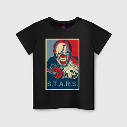 Футболка хлопковая детская STARS, цвет: черный