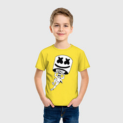 Футболка хлопковая детская Marshmello King, цвет: желтый — фото 2