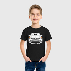 Футболка хлопковая детская Honda Accord 8, цвет: черный — фото 2