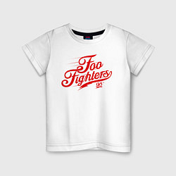 Футболка хлопковая детская Foo Fighters 95, цвет: белый