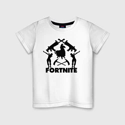 Футболка хлопковая детская Fortnite Team, цвет: белый
