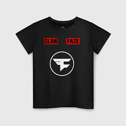 Футболка хлопковая детская FAZE CLAN, цвет: черный