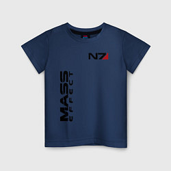 Футболка хлопковая детская MASS EFFECT N7, цвет: тёмно-синий