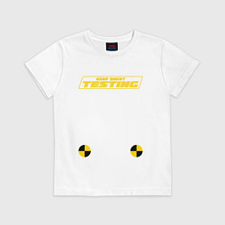 Футболка хлопковая детская ASAP Rocky Testing, цвет: белый