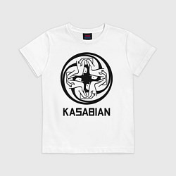 Футболка хлопковая детская Kasabian: Symbol, цвет: белый