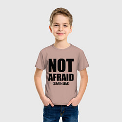 Футболка хлопковая детская Not Afraid, цвет: пыльно-розовый — фото 2