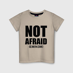 Футболка хлопковая детская Not Afraid, цвет: миндальный