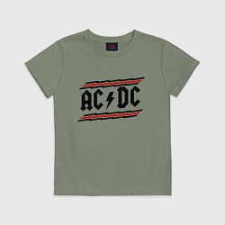 Футболка хлопковая детская AC/DC Voltage, цвет: авокадо