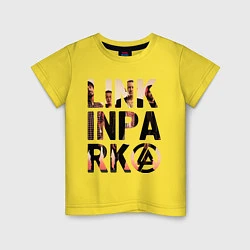 Футболка хлопковая детская Linkin Park, цвет: желтый