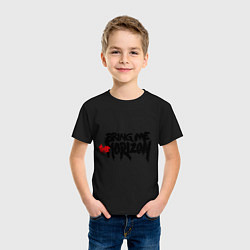 Футболка хлопковая детская Bring me the horizon, цвет: черный — фото 2