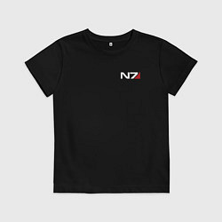 Футболка хлопковая детская Mass Effect N7, цвет: черный