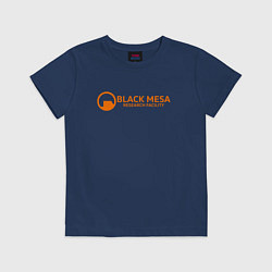 Футболка хлопковая детская Black Mesa: Research Facility, цвет: тёмно-синий