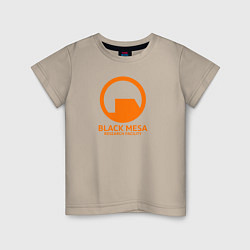 Футболка хлопковая детская Black Mesa: Research Facility, цвет: миндальный