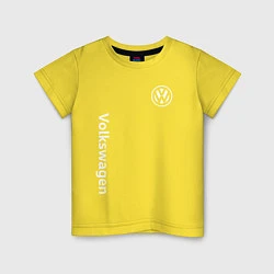 Футболка хлопковая детская VOLKSWAGEN, цвет: желтый