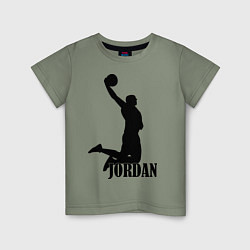 Футболка хлопковая детская Jordan Basketball, цвет: авокадо