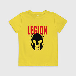 Футболка хлопковая детская Легендарный римский воин, цвет: желтый