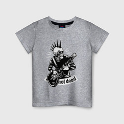 Футболка хлопковая детская Punks not dead - motto, цвет: меланж