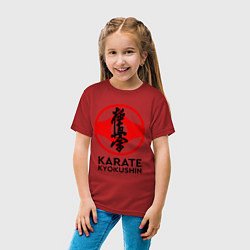 Футболка хлопковая детская Karate Kyokushin, цвет: красный — фото 2