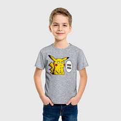 Футболка хлопковая детская Pika Pika Okay, цвет: меланж — фото 2