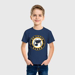 Футболка хлопковая детская St Louis Blues, цвет: тёмно-синий — фото 2