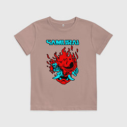Футболка хлопковая детская SAMURAI KEANU REEVES, цвет: пыльно-розовый