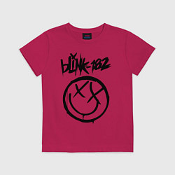Футболка хлопковая детская BLINK-182, цвет: маджента