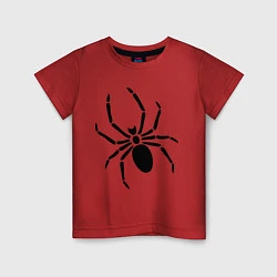 Футболка хлопковая детская Страшный паук, цвет: красный