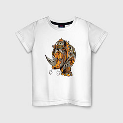 Детская футболка Носорог Steampunk