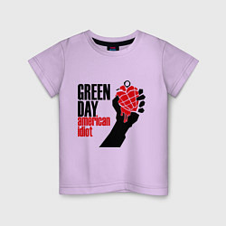 Футболка хлопковая детская Green Day: American idiot, цвет: лаванда