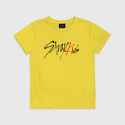 Футболка хлопковая детская STRAY KIDS BANGCHAN, цвет: желтый