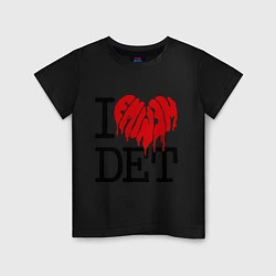 Детская футболка I love DET