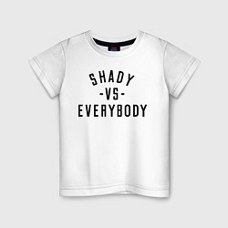 Футболка хлопковая детская Shady vs everybody, цвет: белый