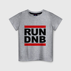 Футболка хлопковая детская RUN DNB, цвет: меланж