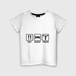 Детская футболка Eat Sleep Train